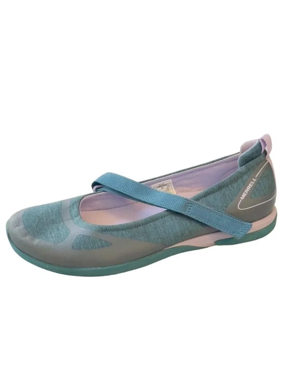 MERRELL Women's Shoes Teal/Lilac Comfort Lightweight Hook & Loop Strap Size 7M